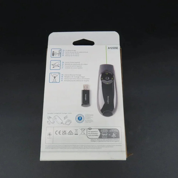 Kensington Expert Wireless Presenter with Green Laser Pointer and Cursor Control - Picture 2 of 5